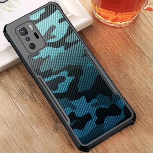 For POCO X3 GT Case Camouflage Acrylic Shockproof Airbags Armor Cover For Xiaomi Redmi Note 10 Pro 5G Coque Rzants
