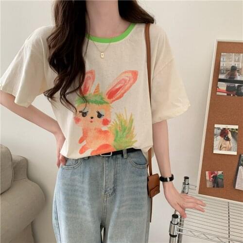 Cheap wholesale 2021 spring summer autumn new fashion casual woman t-shirt lady beautiful nice women Tops female Ay6641