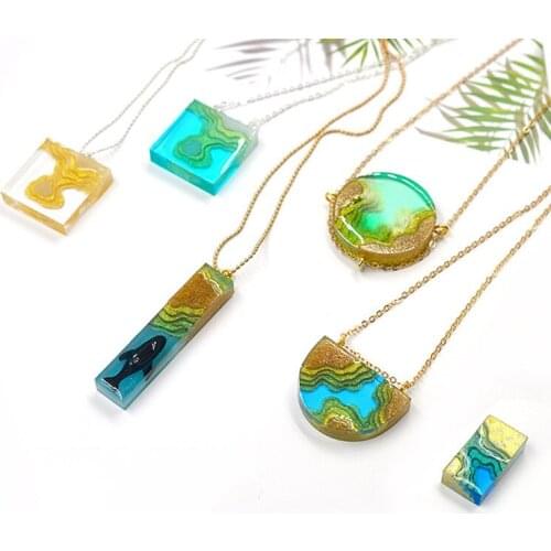 DIY Hand Craft Jewelry Making Mold UV Resin Pendant Silicone Mould Earring Beach Landscape Modeling