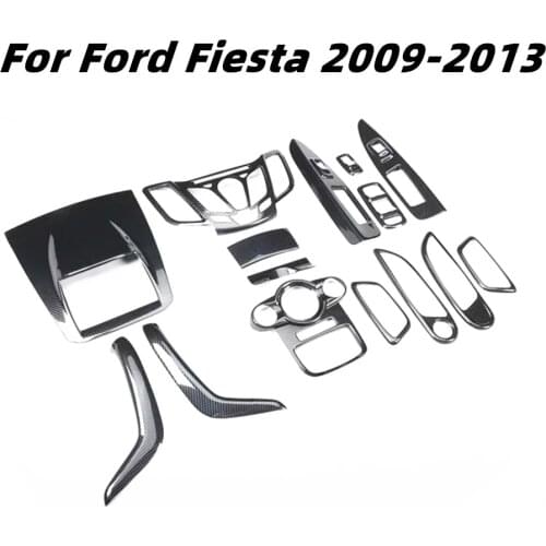 For Ford Fiesta 2009 2010 2011 2012 2013 Interior Decoration Accessories Gear Windows Control Panel Door Handle ABS Sticker