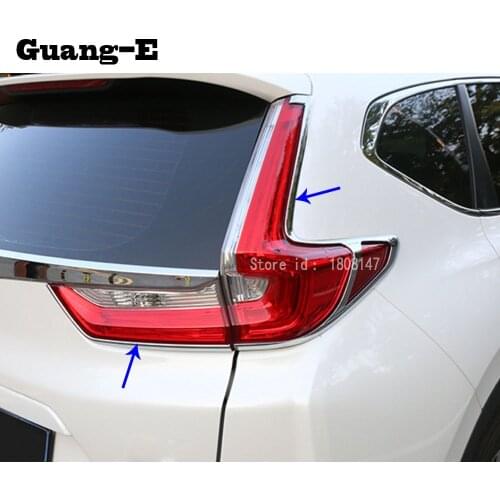 For Honda CRV CR-V 2017 2018 2019 2020 Car Sticker Body Cover Trim Tail Light Rear Back Frame Car Lamp Parts Moulding Panel 4pcs