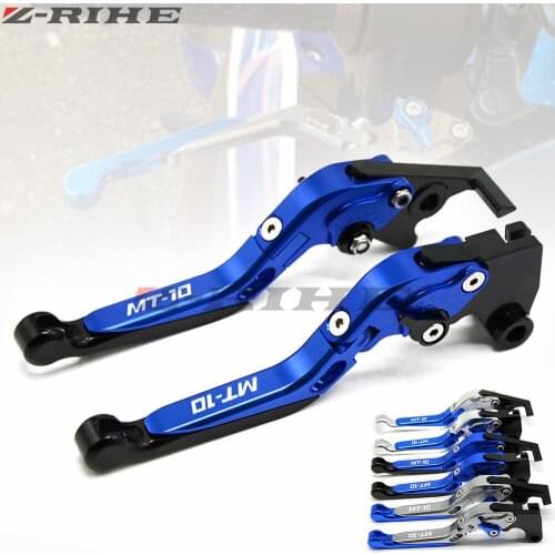 For YAMAHA MT-10 MT 10 FZ-10 FZ10 MT10 2015 2016 2017 Motorcycle Accessories Folding Extendable Brake Clutch Levers LOGO MT-10