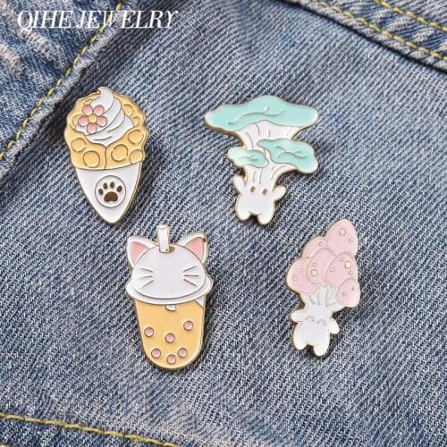 Mushroom Enamel Pins Plant Brooches Metal Badge for Backpack Hat Bags Accessories Jewelry Gift for Friends