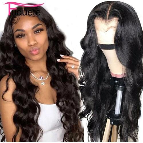 Fuduete 200% Density Body Wave Wig 4x4 Closure Wig Human Hair Wigs For Black Women Brazilian Hair Wigs 4X4 Lace Closure Remy