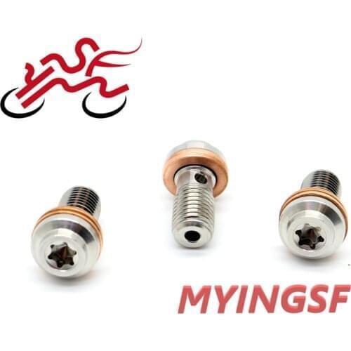 Hydraulic Clutch and Brake Oil Hose Fuel Hose oil cooler Refitting aluminum M10 Bolts For Connector End