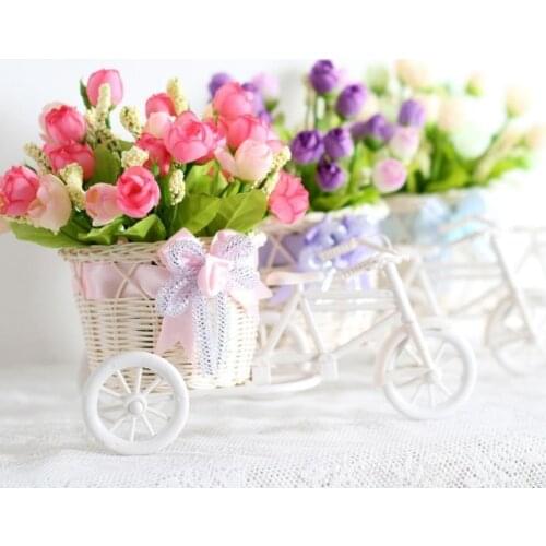 Hot sale 15 pcs/bunch QQ Rose Buds Artificial Flowers Simulation Flowers Party Wedding Decoration Plant Potted Plants Hd010