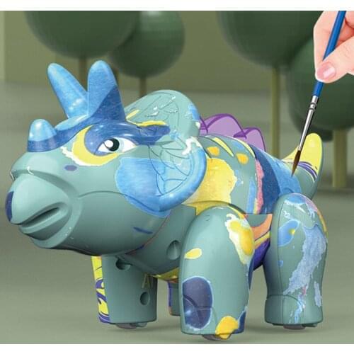 Magnetic Assembled Dinosaur Toy Tyrannosaurus Rex Puzzle Simulation Animal Toy Girl Boy Child DIY handmade art graffiti Gift