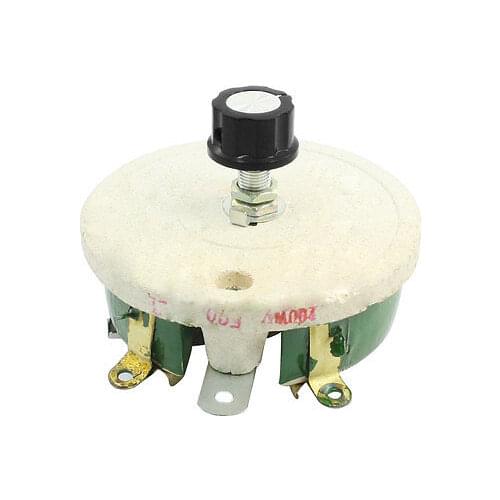 200W 10 Ohm Ceramic Wirewound Potentiometer Rotary Resistor Rheostat