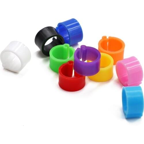 100 Pcs Bird Pigeon Foot Rings 8mm Bayonet Identification Ring Opening Pigeon Ring Color Pigeon Foot Ring Bird Pigeon Supplies