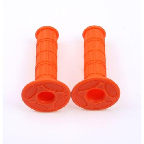 Orange 22mm 7/8" Handlebar Hand Grips Throttle for Motorbike Dirt Bike Pitpro