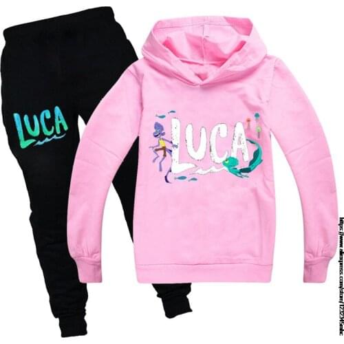 Autumn Baby Girls New movie Luca Suit Childrens Cute Cartoon Clothes Sets T-shirt + Trousers Childrens Fashion Clothing