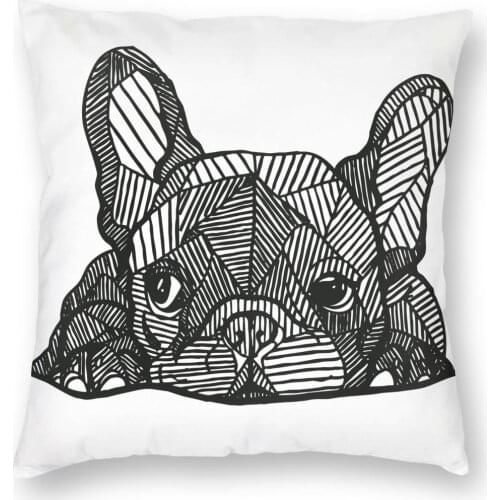 French Bulldog Puppy Dog Lover Pillow Cover Home Decor Cushion Cover Throw Pillow for Home Double-sided Printing Vintage