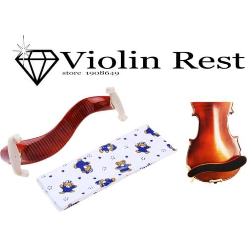New Arrival high-quality Violin Shoulder Rest Maple Wood Fit 3/4 4/4 Fiddle Violin with Cleaning Cloth viola shoulder rest