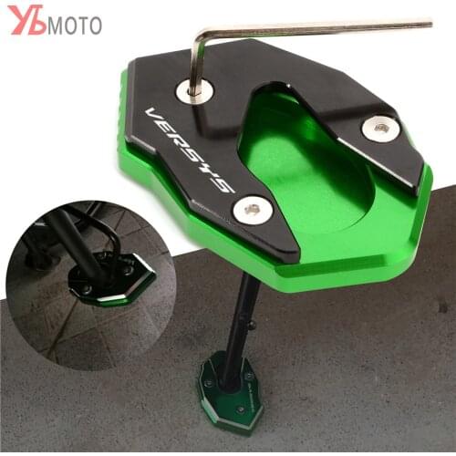 Kickstand Foot Side Stand Extension Pad Support Plate For KAWASAKI VERSYS 300 VERSYS X300 VERSYS X250 Accessories