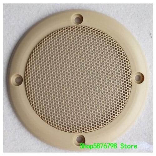 1pcs 3.5"inch Speaker grilles car Audio Dust net cover Light yellow 107mm DIY