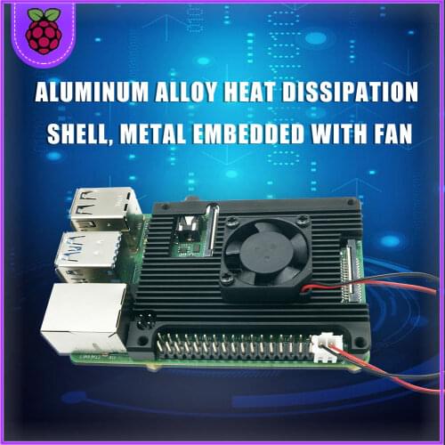 Raspberry Pi 4 Model B Aluminum Alloy Heatsink with 5V Cooling Fan for Raspberry Pi 4 Model B and RPI 4B