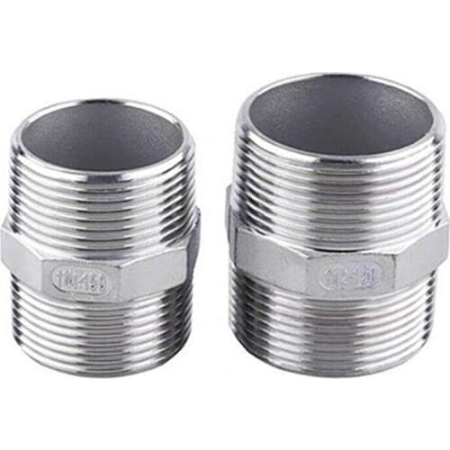 Male To Male Hex Nipple Threaded Reducer Pipe Fitting Stainless Steel 304 DN6 DN8 DN10 DN15 DN20 DN25 DN32 DN50