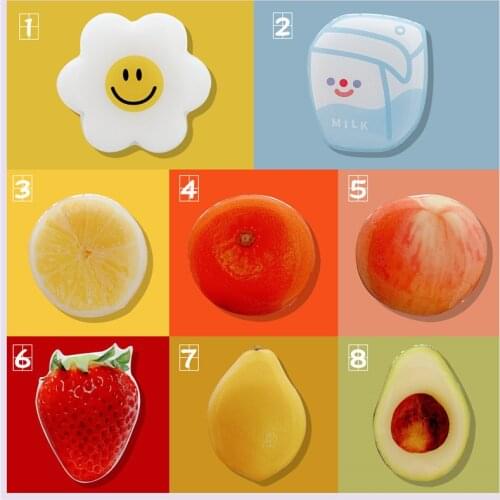 Cute Smile Daisy Flower Folding Mobile Phone Grip Stand Holder For iPhone Samsung Huawei 3D Fruit Avocado Lemon Bracket Griptok