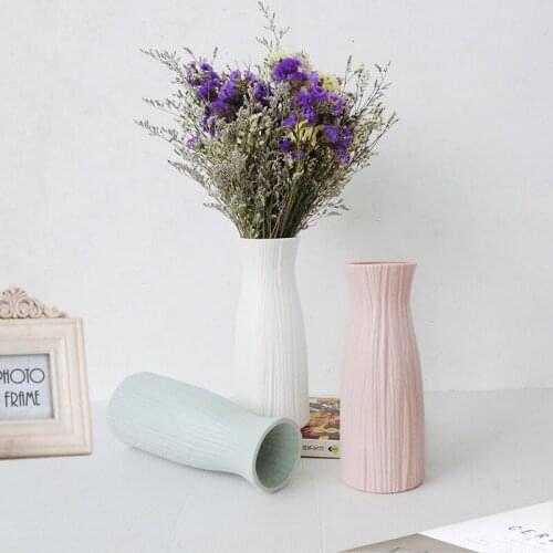 European-style tree pattern PE plastic vase color living room flower arrangement anti-drop dried flowers vase decoration home