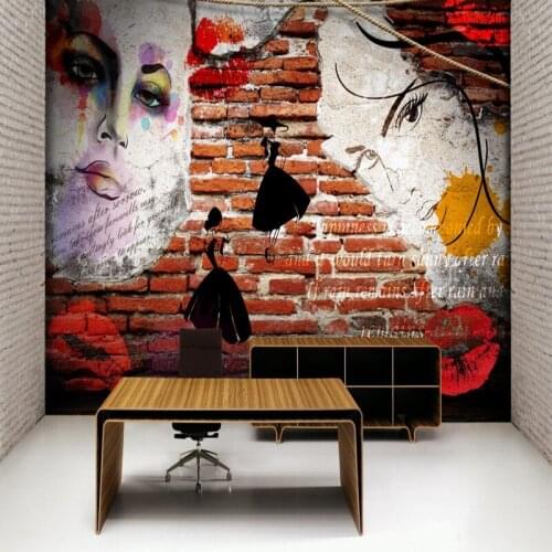 Dropshipping Colomac Wallpaper Vintage Retro Trendy Girl Photo Wallpaper Mural for Bedroom Walls Living Room Papel De Parede