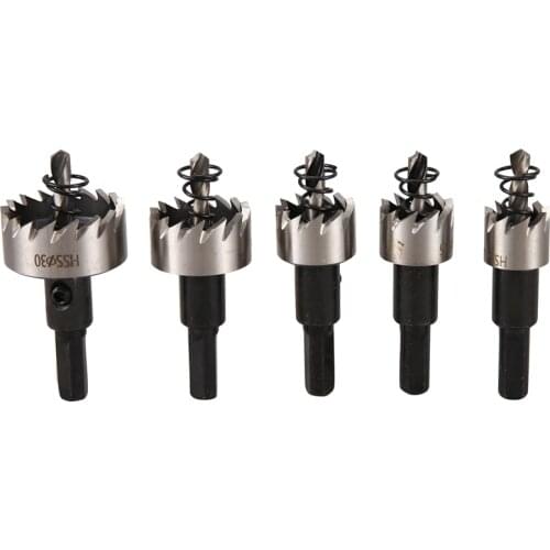 High Quality 5PCs HSS Drill Bit Hole Saw Set Stainless Steel 16-30mm