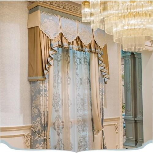 High precision jacquard curtain luxury high-end atmosphere custom living room bedroom French window