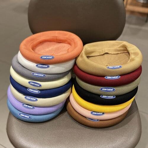 2021 New Breathable Label Versatile Fashion Beret Hat Ladies Casual Retro Bud Hat Painter Hat Women Hats Hats for Women