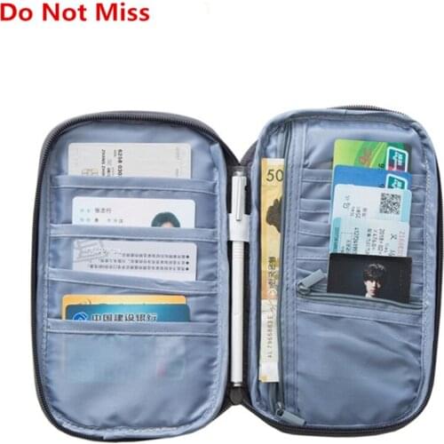 Travel Wallet Women Big Capacity Passport Cover Documents ID Card Holder Wrist Strap Passport Organiser Case Travel Accessories