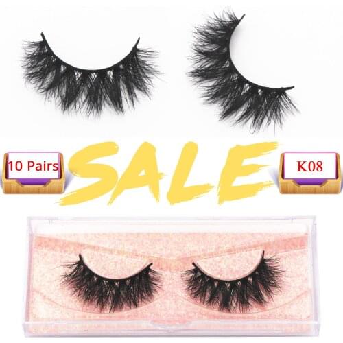 10 Pairs Short Eyelashes 3D Mink Lashes Fluffy False Eyelashes in Bulk Makeup Natural Long Lashes Eyelashes Extension Maquillaje