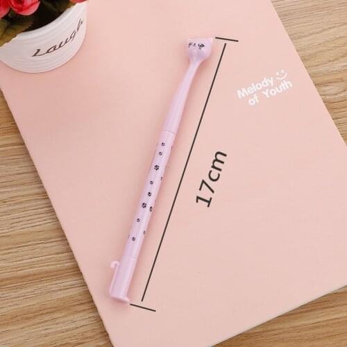 20PCs Cute Cartoons Cat Pet Gel Pens Set Kawaii Pen Learning Stationery Students Office Signature Pen School Supplies Wholesale
