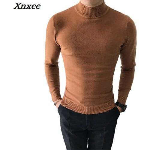 2018 High Quality Autumn Winter Candy Color in the end of the Collar Pure Color Slim Comfortable Semi-high Collar Sweater Xnxee