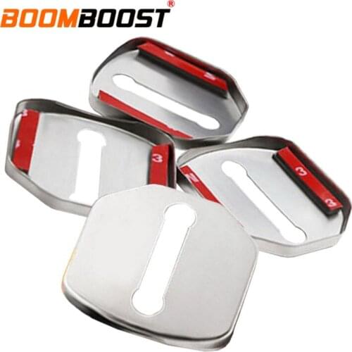 4pcs For Volvo XC60 S60L S60 V60 S80L stainless steel door lock cover Buckle Striker decorative protective cover