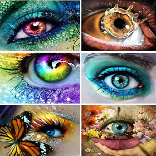 DIY Beautiful Eye 5D Diamond Painting Full Round/Square Rhinestone Mosaic Cartoon Diamond Embroidery Cross Stitch Wall Art Decor