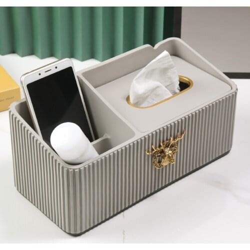 American Style Tissue Box Simple Living Room Storage Organizer Tissue Box Creative Luxury Caja Madera Home Decoration DI50ZJH