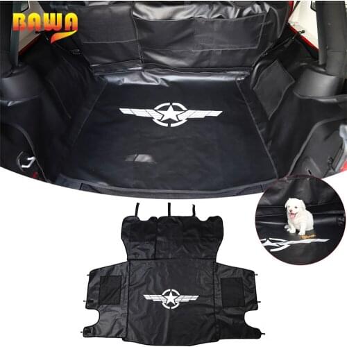 BAWA Multifunction Waterproof Auto Trunk Pad Pet Mat for Jeep Wrangle JK 2011-2017 4 Doors Car Interior Accessories
