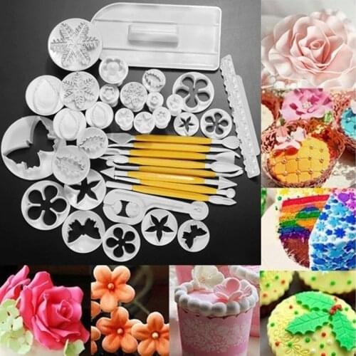Free shipping 37pcs Fondant Cake Decorating Tools DIY Cookie Sugar Craft Plunger Cutters Tools Cake Decorating Set tool