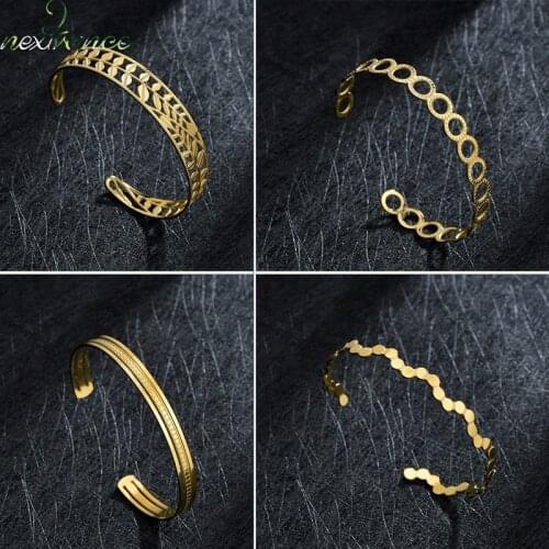 Nextvance Stainless Steel Fashion Bracelet Adjustable Gold Color Wholesale for Women Lover Birthday Gift Jewelry dropshipping