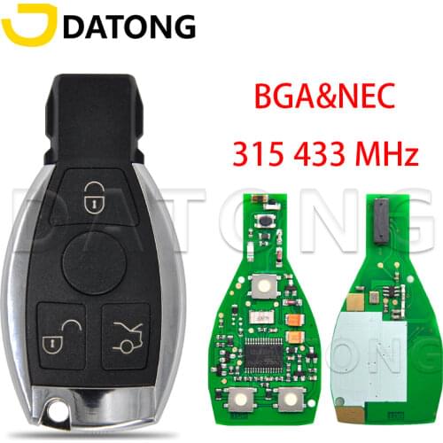 Datong World Car Remote Control Key For Mercedes Benz W203 W204 W205 W210 W211 W212 W221 W222 BGA NEC 315/433MHz Replace Card