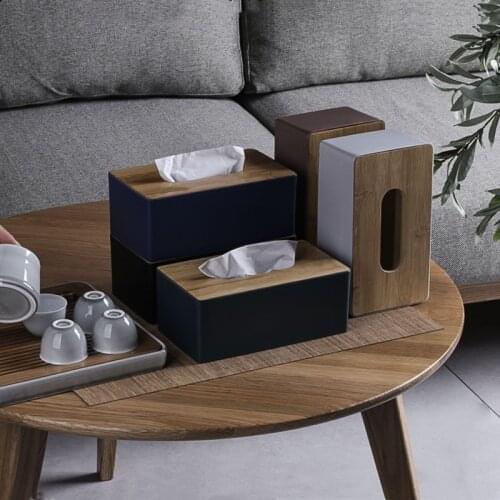 2021 Tissue Holder Wooden Tissue Box Household Tissue Box Car Tissue Box Furniture Storage Box