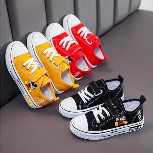 Mickey Mouse Kids Shoes For Girl Boy New Childrens Canvas Shoes Casual Wild Boys Sneakers Girls Cartoon Shoes
