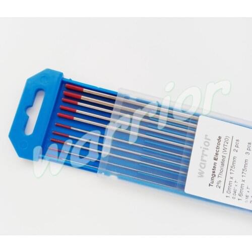 1.0mm &1.6mm& 2.4mm &3.2mm 175mm WT20 2% Thoriated Tungsten Electrodes Ground Finish Mixed Kit For TIG Welding