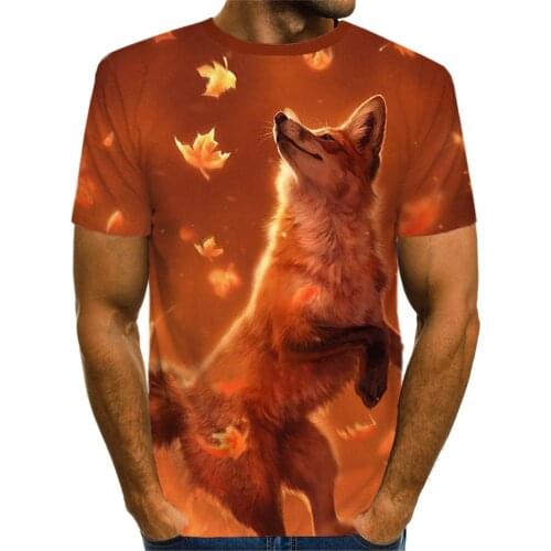 Lovely Wolf Printed Tshirts Women Men Harajuku Style 3D T-Shirts Boys Girl Short Sleeve Camiseta Round Neck Fashion Casual Tops