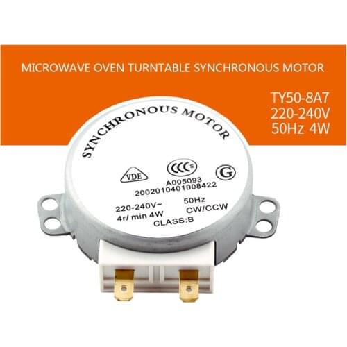 Hot Selling AC 220V-240V 50Hz CW / CCW Microwave Table Turn Synchronous Motor Table TYJ50-8A7 D Shaft 4RPM VEJ20 P20