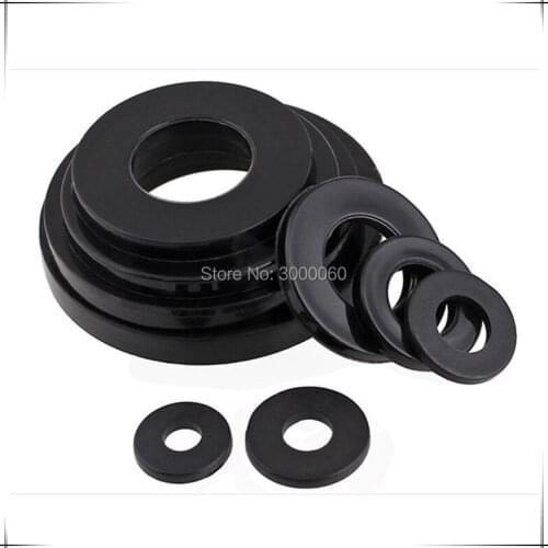 M16*30mm*3.0mm Black Nylon Flat Washer Gasket 200pcs/bag