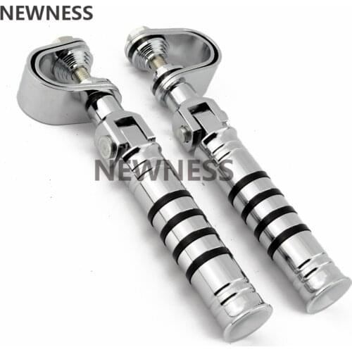 Motorcycle 1-1/4" 32mm Highway Bar Foot Pegs Footrest With Mount adjustable For Harley Sportster Softail Suzuki Yamaha Honda