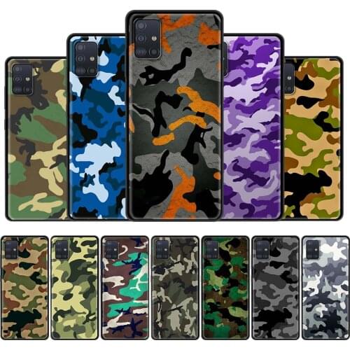 Soft Phone Case For Samsung Galaxy A51 A71 A21s A31 A41 M31 A11 A12 M51 A32 5G M30s A91 A42 Cover Funda Camouflage Pattern Army