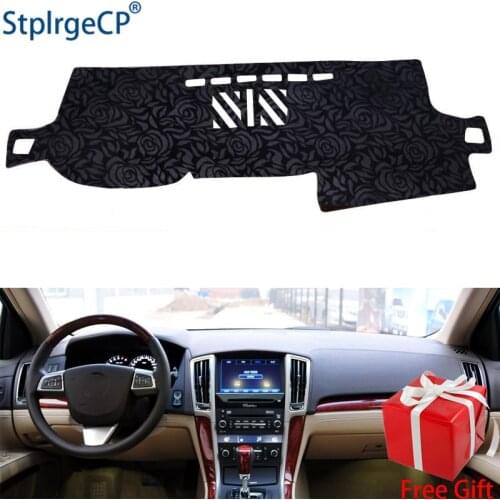 Latest Rose Pattern Non-slip Car Dashboard Cover Dash Mat Pad DashMat ANti-UV Car Sticker for Cadillac SLS 2007-2012 Car Styling