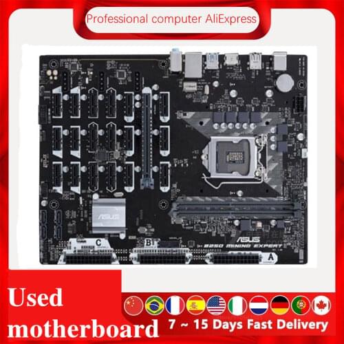 NEW For Asus B250 MINING EXPERT DDR4 19GPU Original Desktop Intel 1151 B250 DDR4 Motherboard LGA 1151 i7/i5/i3