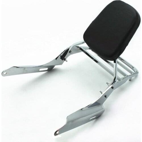 VLX600 Rear Luggage Rack Support Tail Box Holder Cargo Shelf Bracket w/ Backrest Sissy Bar for Honda Steed VLX 600