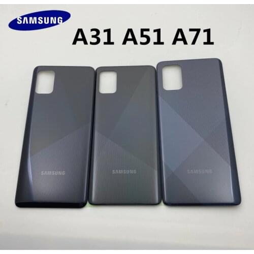 Original Rear Housing Case For SAMSUNG Galaxy A31 A315 A51 A515 A71 A715 Battery Back cover Door Rear Cover + Adhesive Sticke